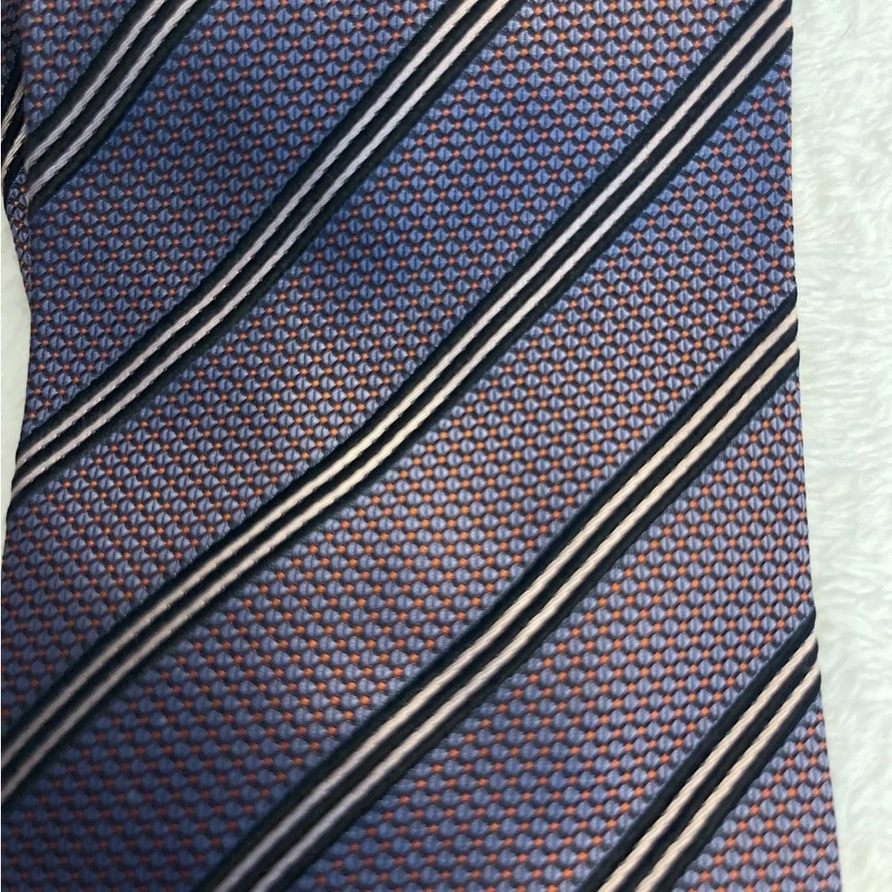 Classic Striped Tie - Navy and Black